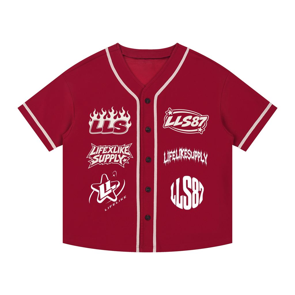 Contrast Piped Button-Up Jersey