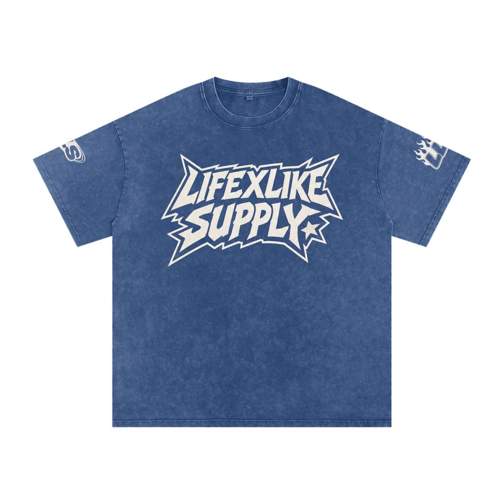 Snow Washed Oversized Cotton T-Shirt