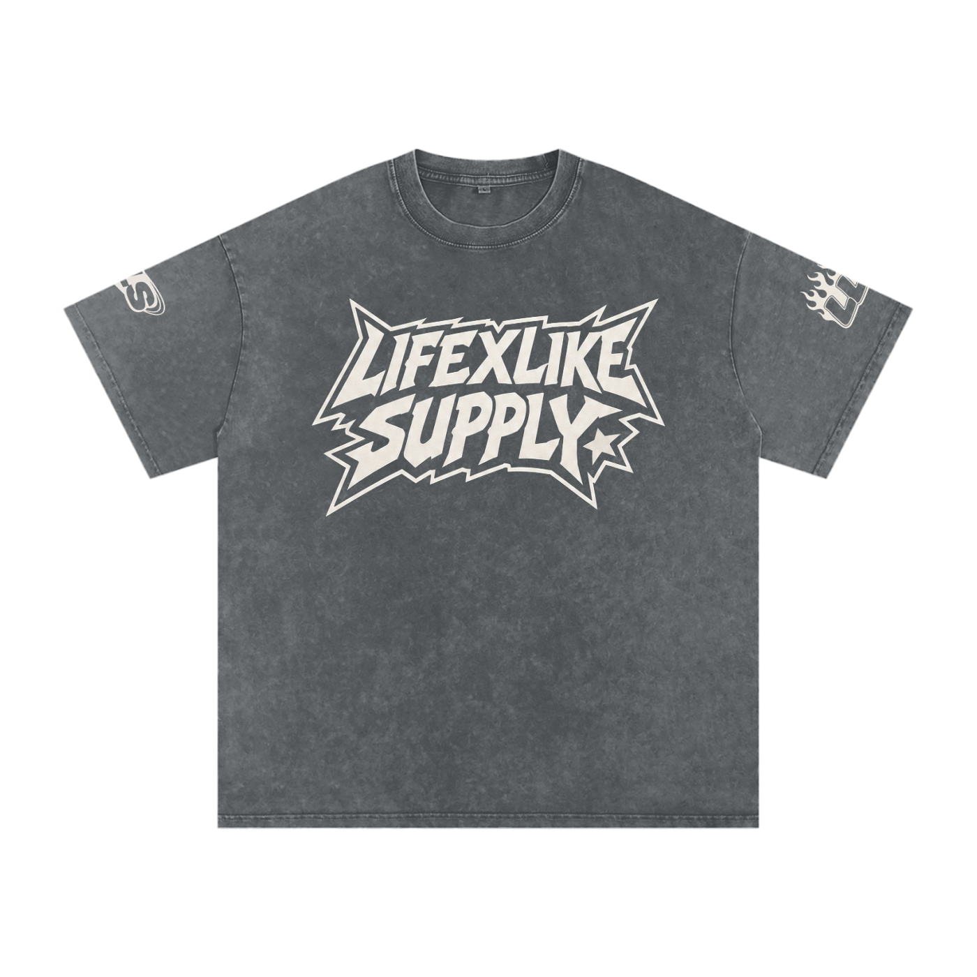 Snow Washed Oversized Cotton T-Shirt