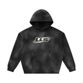 Unisex Sunfade Frayed Fleece Hoodie