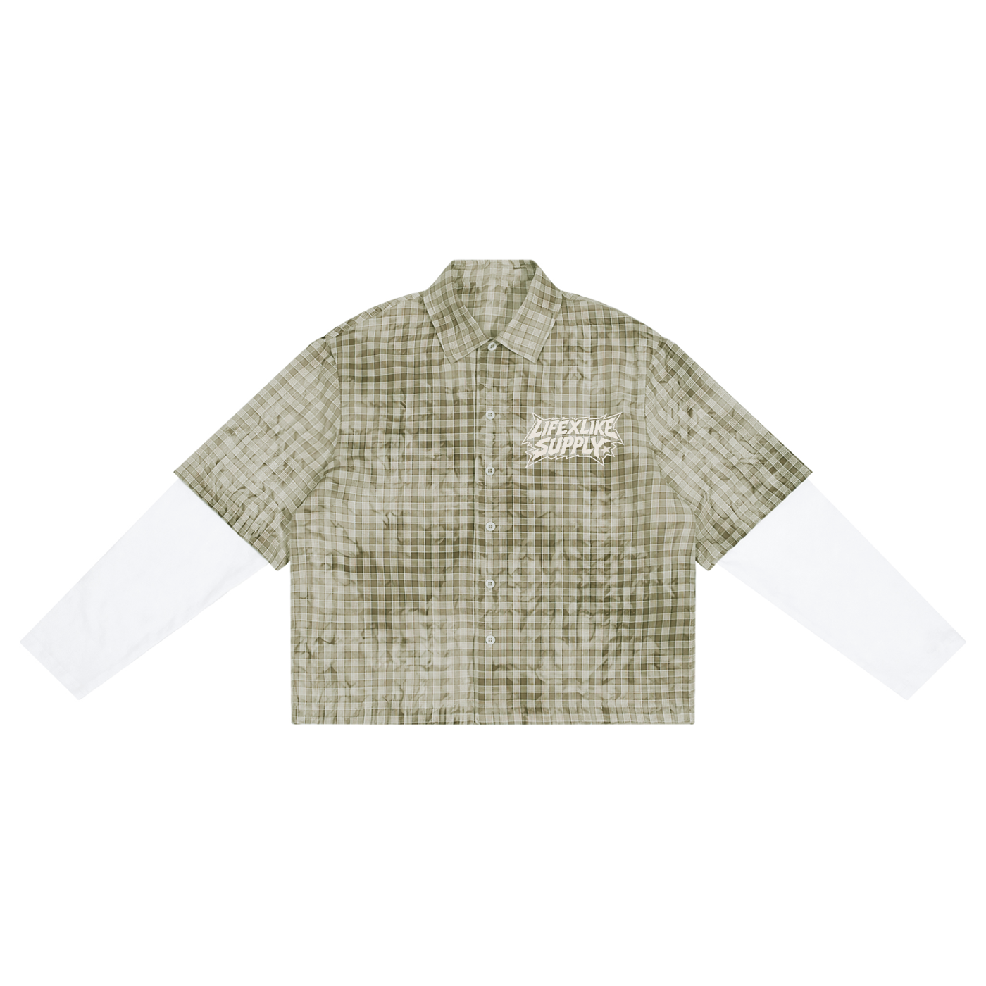 Unisex Vintage Wash Plaid Short Sleeve Shirt
