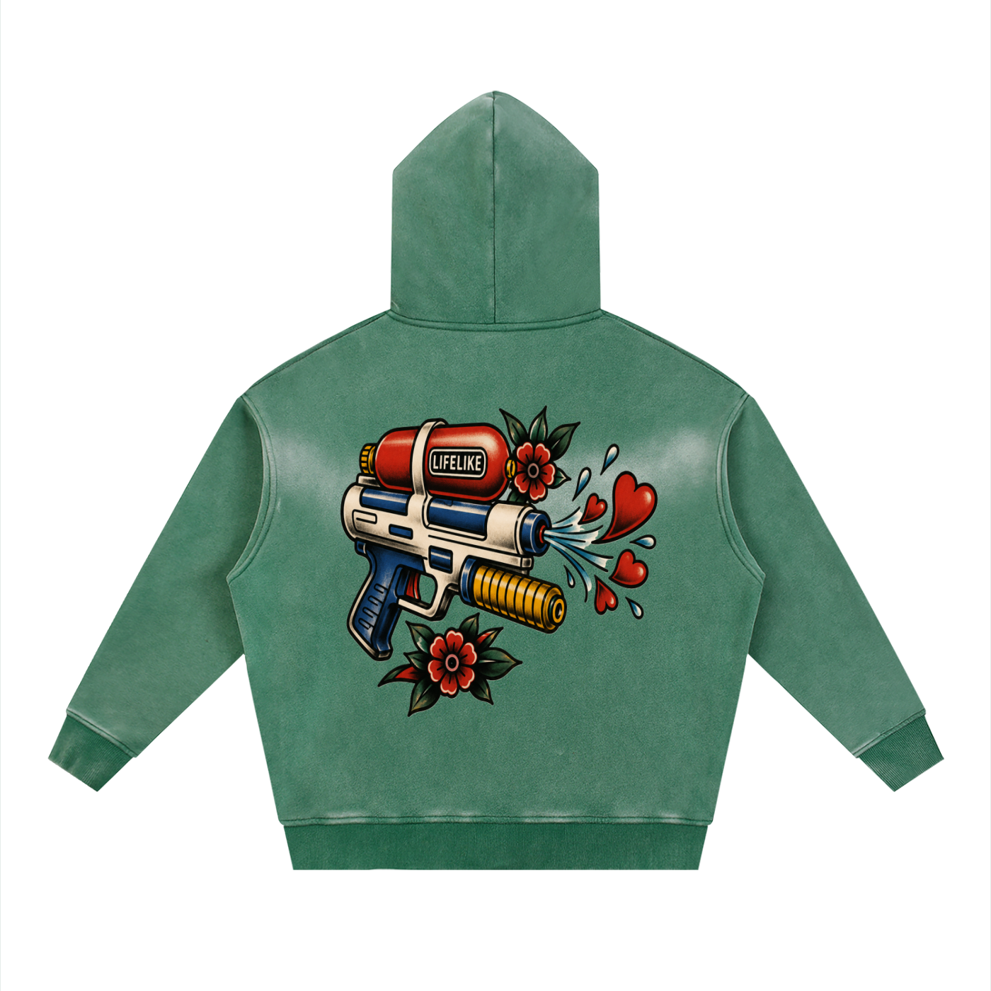 Sunfade Two-way Zipper Boxy Fleece Hoodie