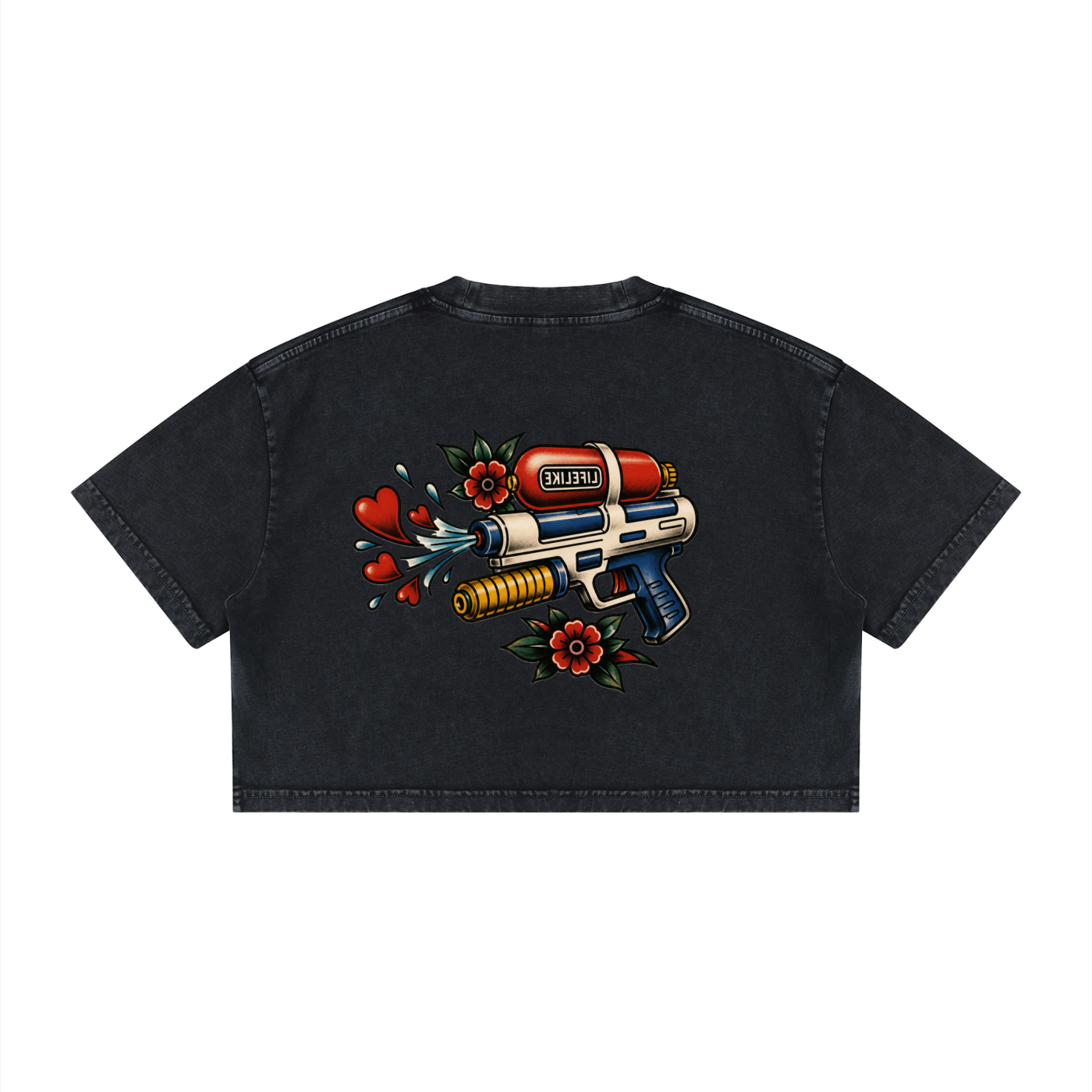 Women's Mineral Wash Cotton Crop T-Shirt