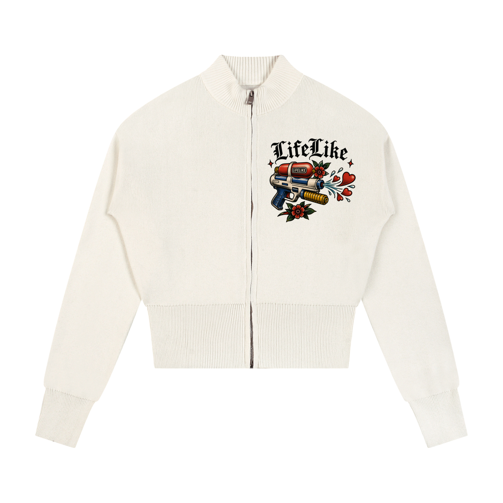 Women’s Mock Neck Zip Up Cardigan