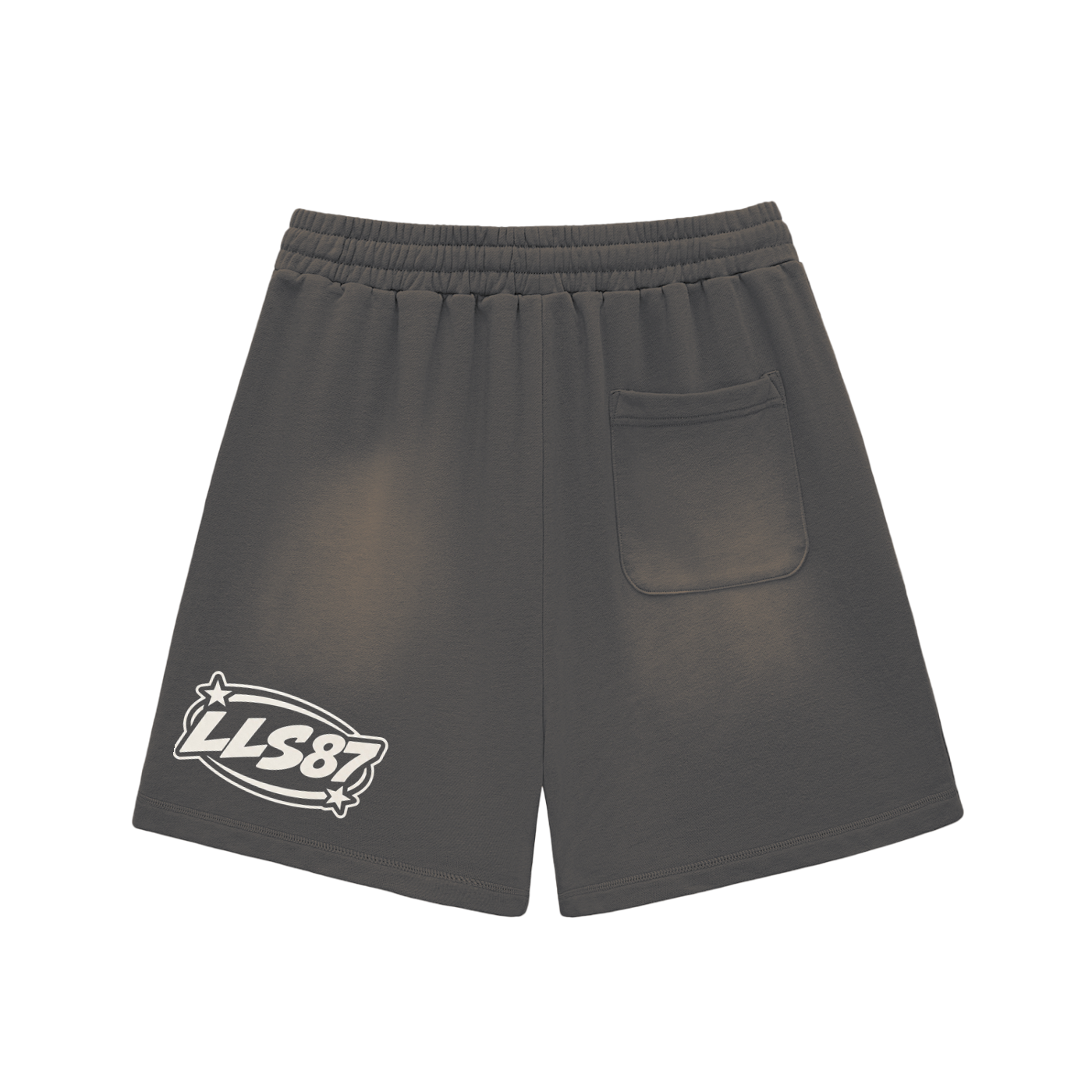 Sun Fade Raw Edge Cotton Shorts