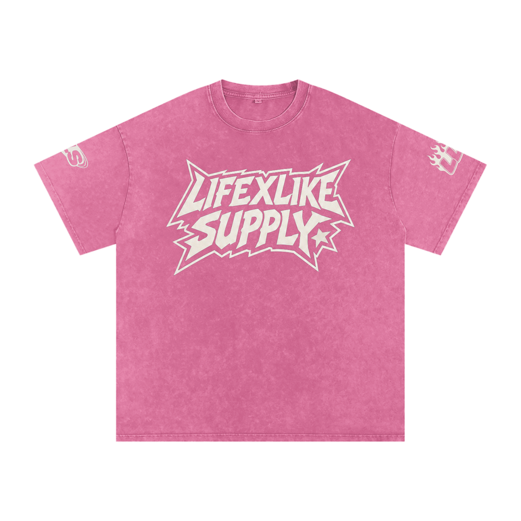 Snow Washed Oversized Cotton T-Shirt