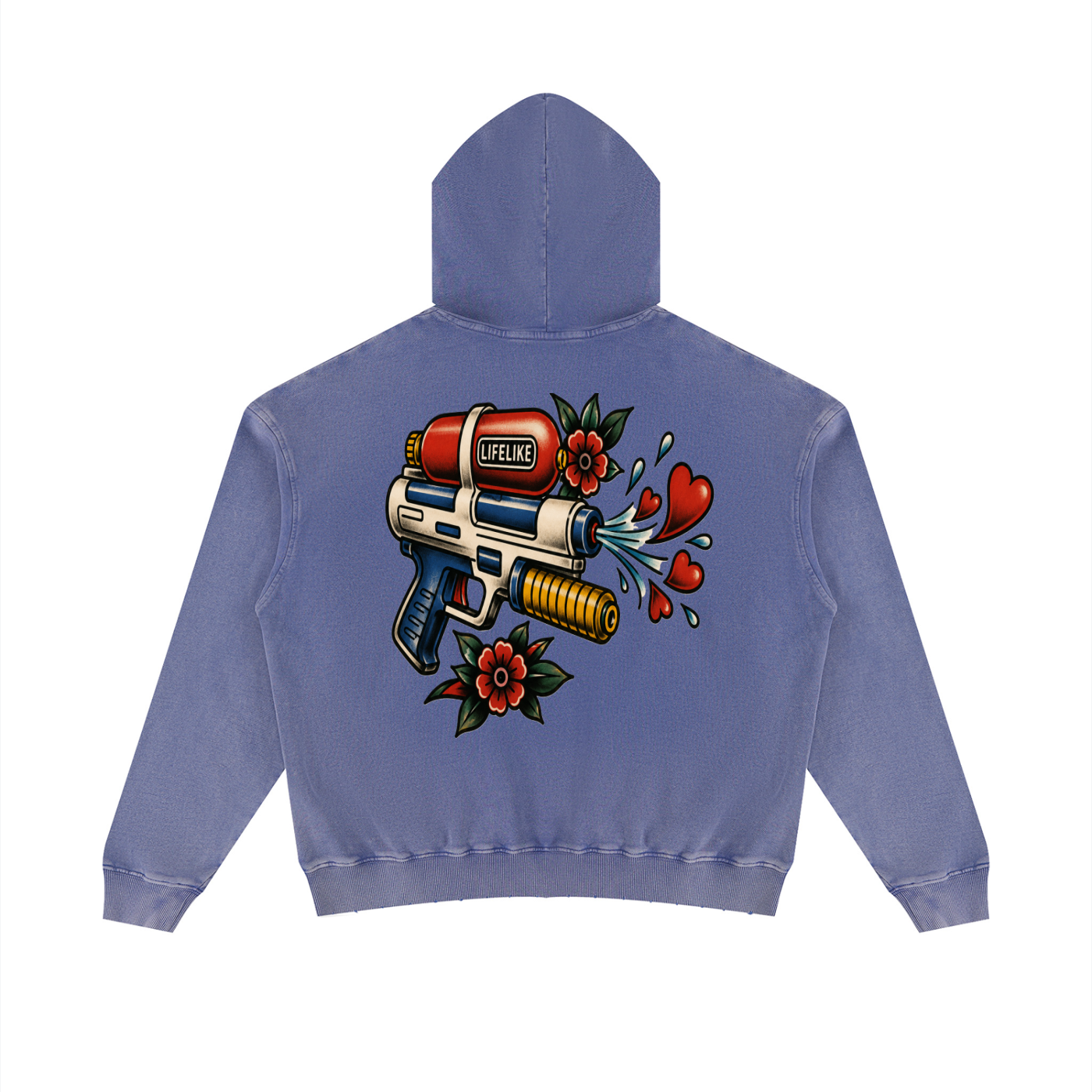 Unisex Mineral Wash Distressed Hoodie