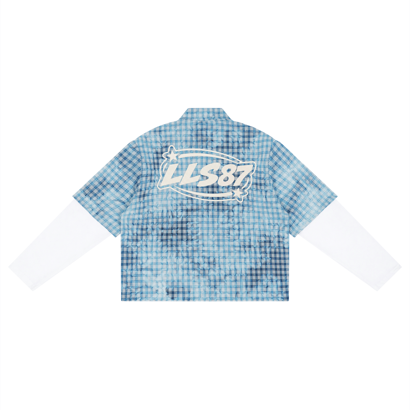 Unisex Vintage Wash Plaid Short Sleeve Shirt