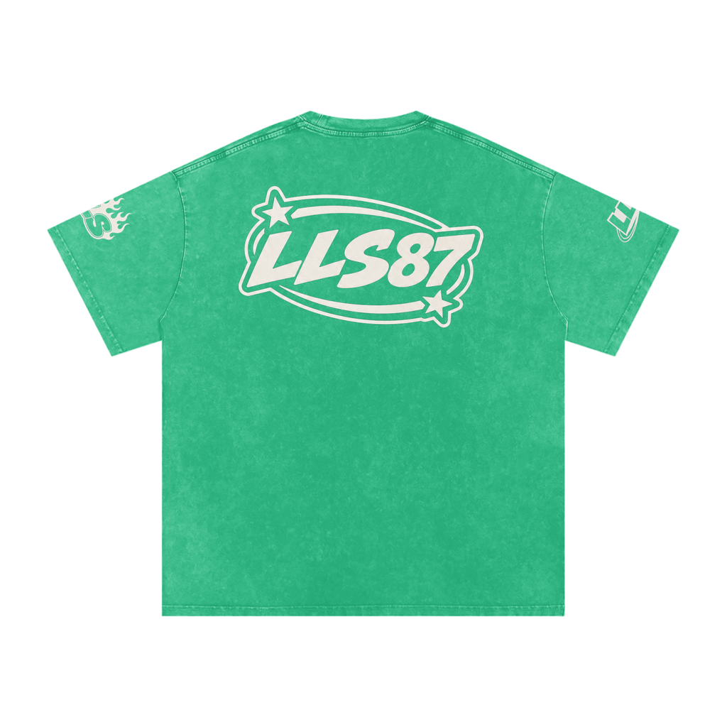 Snow Washed Oversized Cotton T-Shirt