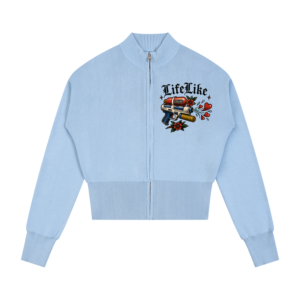 Women’s Mock Neck Zip Up Cardigan