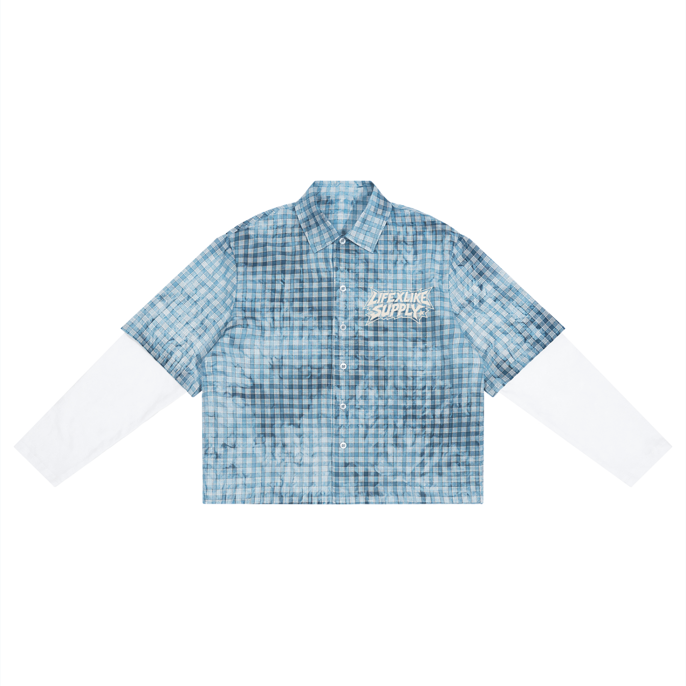 Unisex Vintage Wash Plaid Short Sleeve Shirt