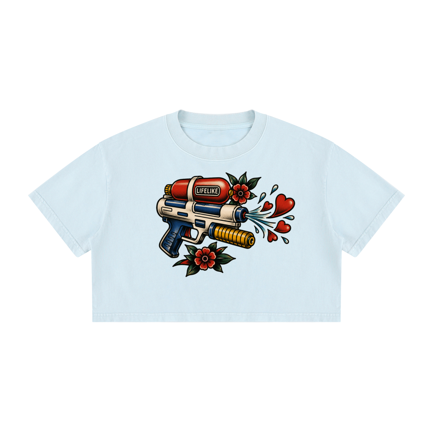 Women's Mineral Wash Cotton Crop T-Shirt