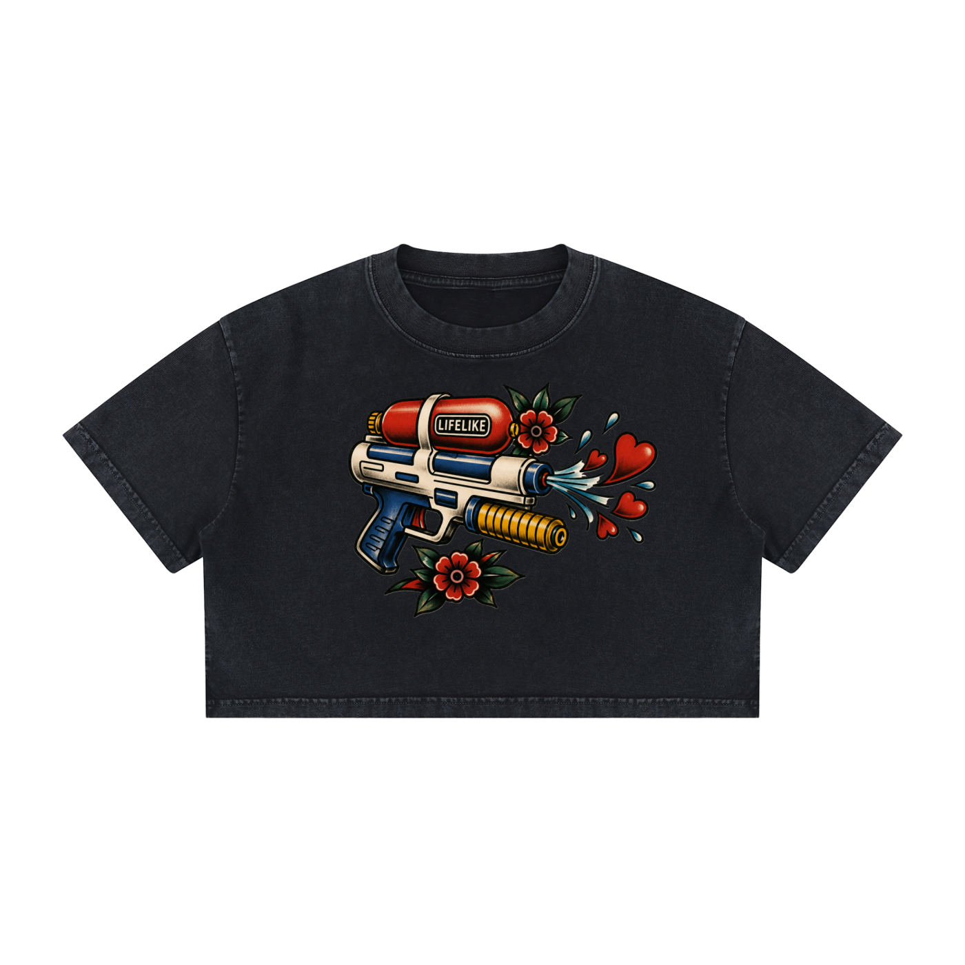 Women's Mineral Wash Cotton Crop T-Shirt