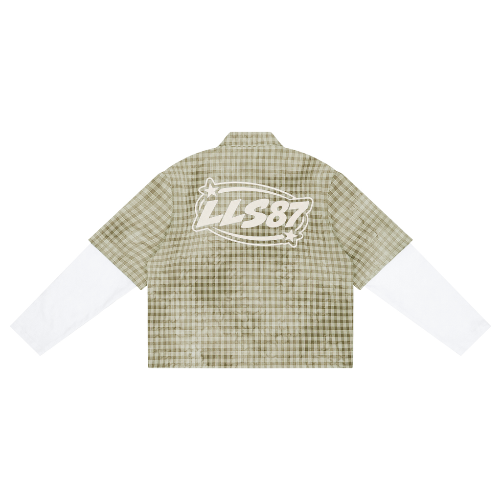 Unisex Vintage Wash Plaid Short Sleeve Shirt
