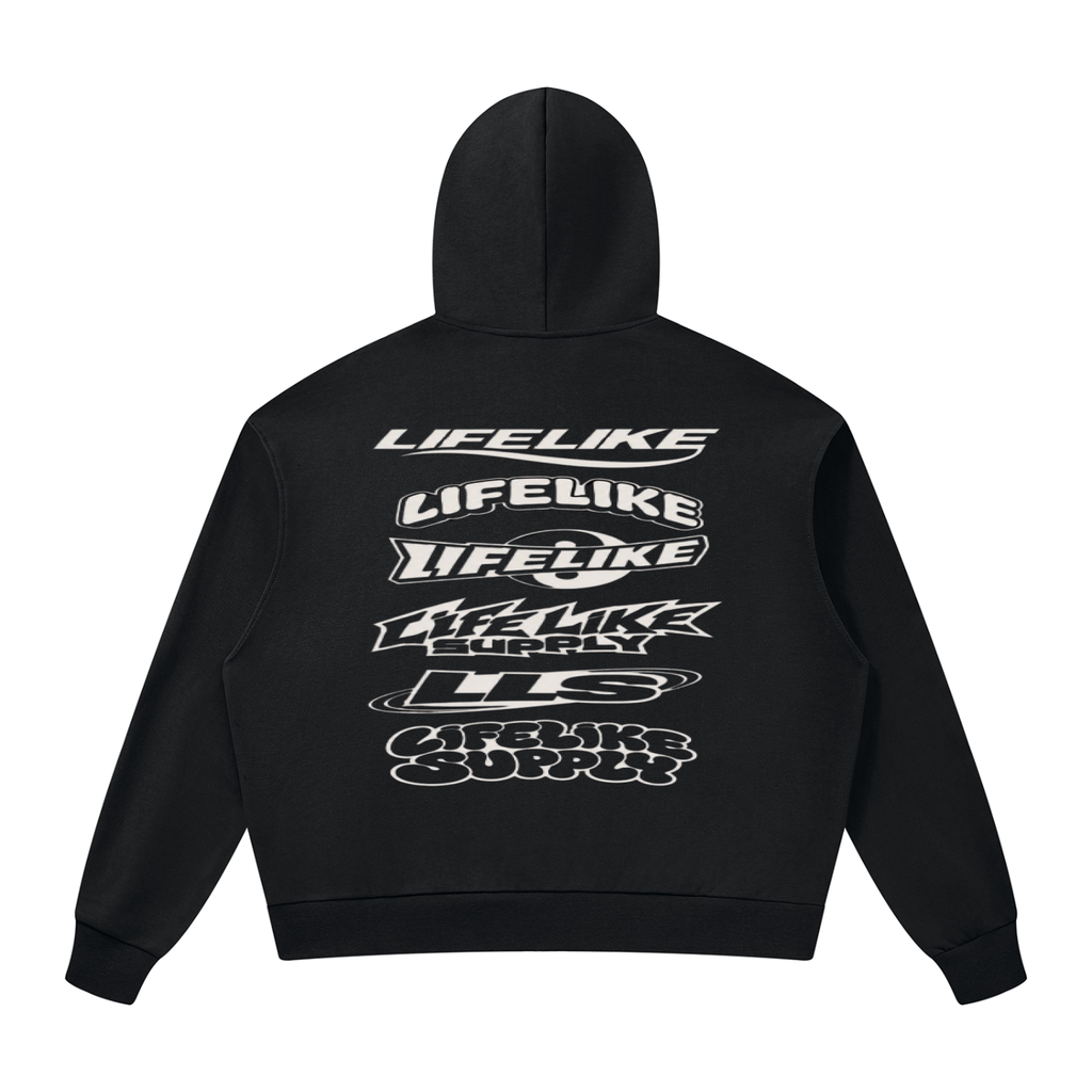 Drop Shoulder Full Zip Hoodie
