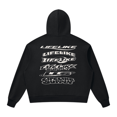 Drop Shoulder Full Zip Hoodie