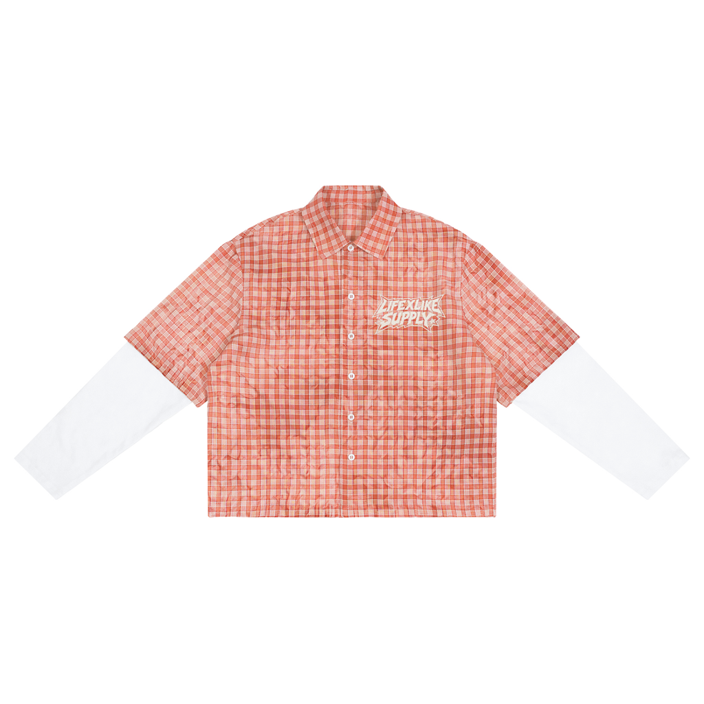 Unisex Vintage Wash Plaid Short Sleeve Shirt