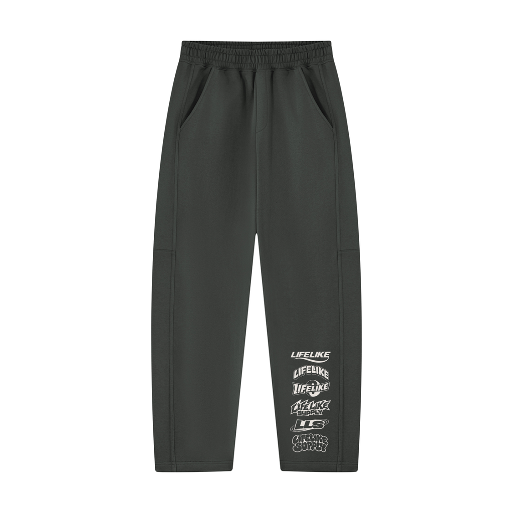Unisex Tapered Straight Hem Sweatpants