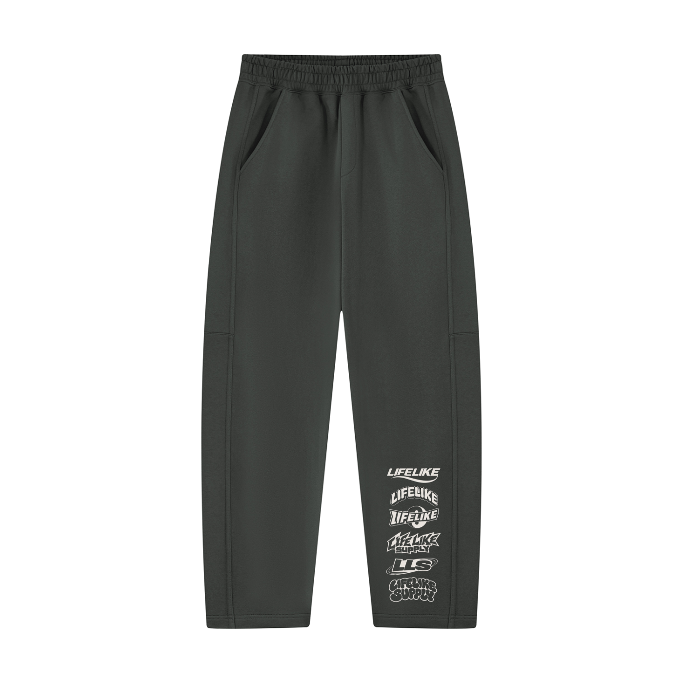 Unisex Tapered Straight Hem Sweatpants