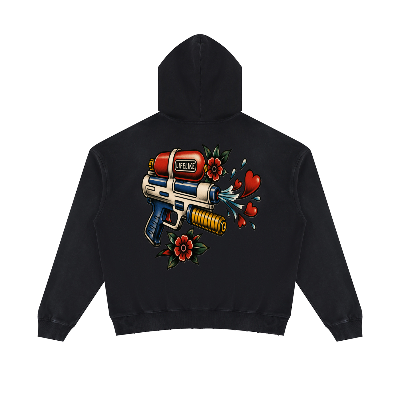 Unisex Mineral Wash Distressed Hoodie