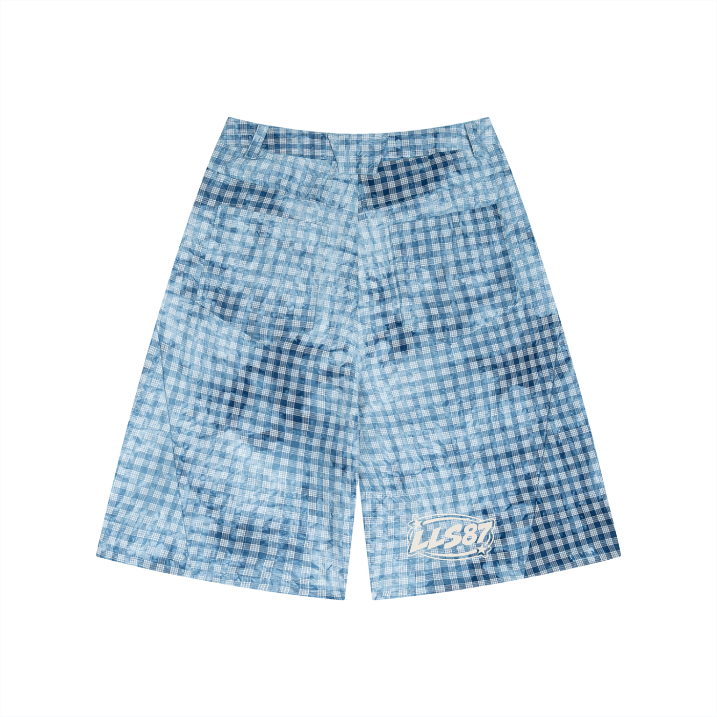 Unisex Vintage Wash Plaid Shorts