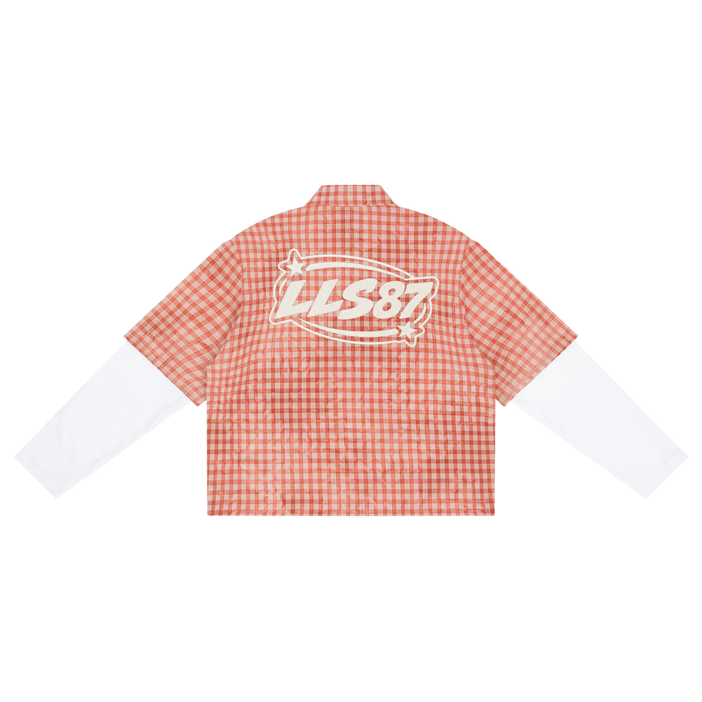 Unisex Vintage Wash Plaid Short Sleeve Shirt