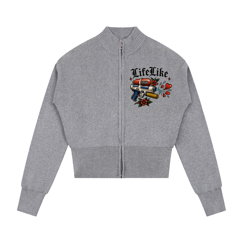Women’s Mock Neck Zip Up Cardigan