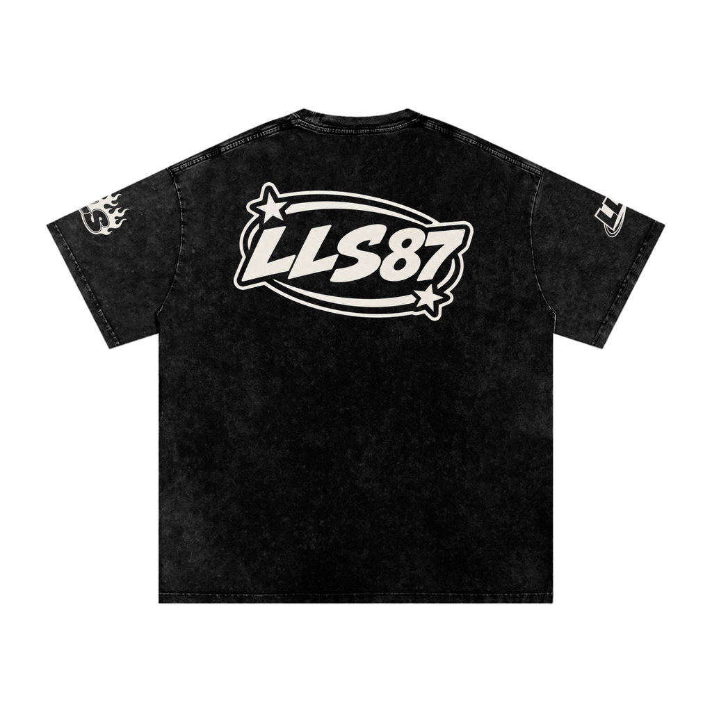 Snow Washed Oversized Cotton T-Shirt